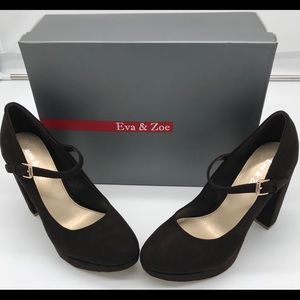 EVA & ZOE Women’s Brown Platform Pump; Size 7